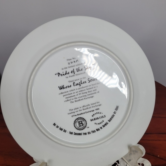 Vintage The Bradford Exchange "Pride of the Sky" by Frank Mittelstadt Plate - Picture 7 of 14